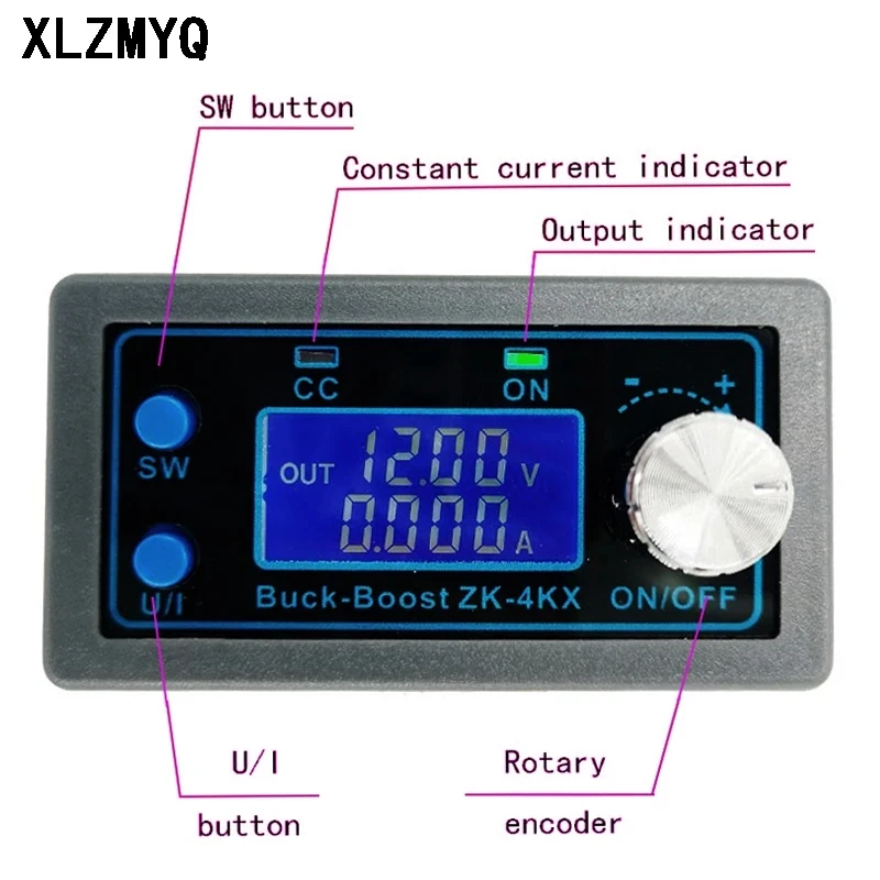 ZK-4KX CNC DC-DC Buck Boost Converter Power Module CC CV 0.5-30V 4A Adjustable Regulated power supply For Solar Battery Charging