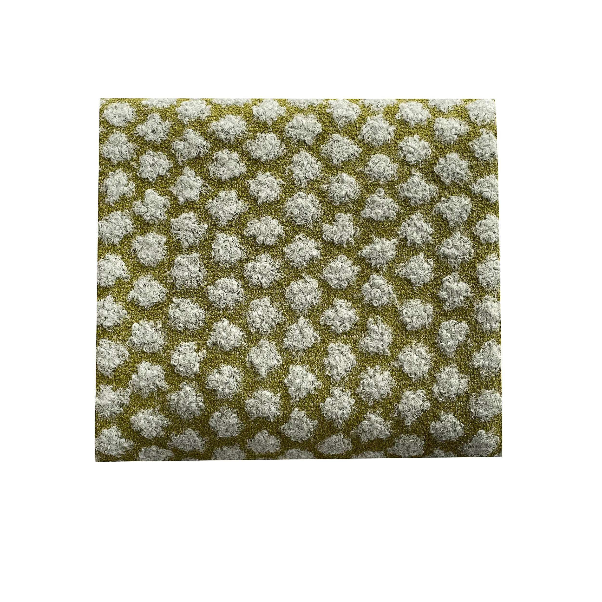 high quality tela Small fresh olive green soft waxy white ball flower telas dress retro polka dot decoration fabric