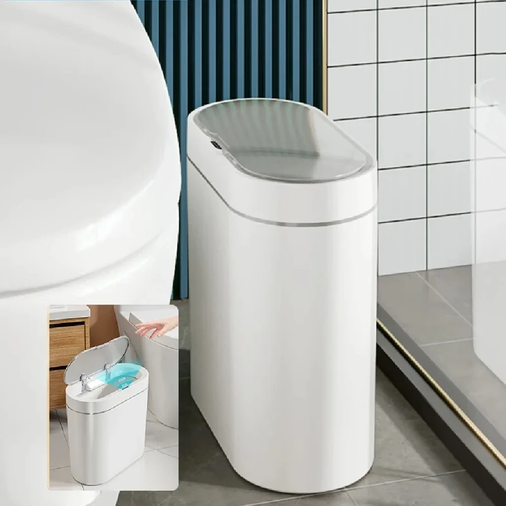 

7L Smart Induction Trash Can Automatic Intelligent Sensor Dustbin Electric Touch Trash Bin for Kitchen Bathroom Bedroom Trash