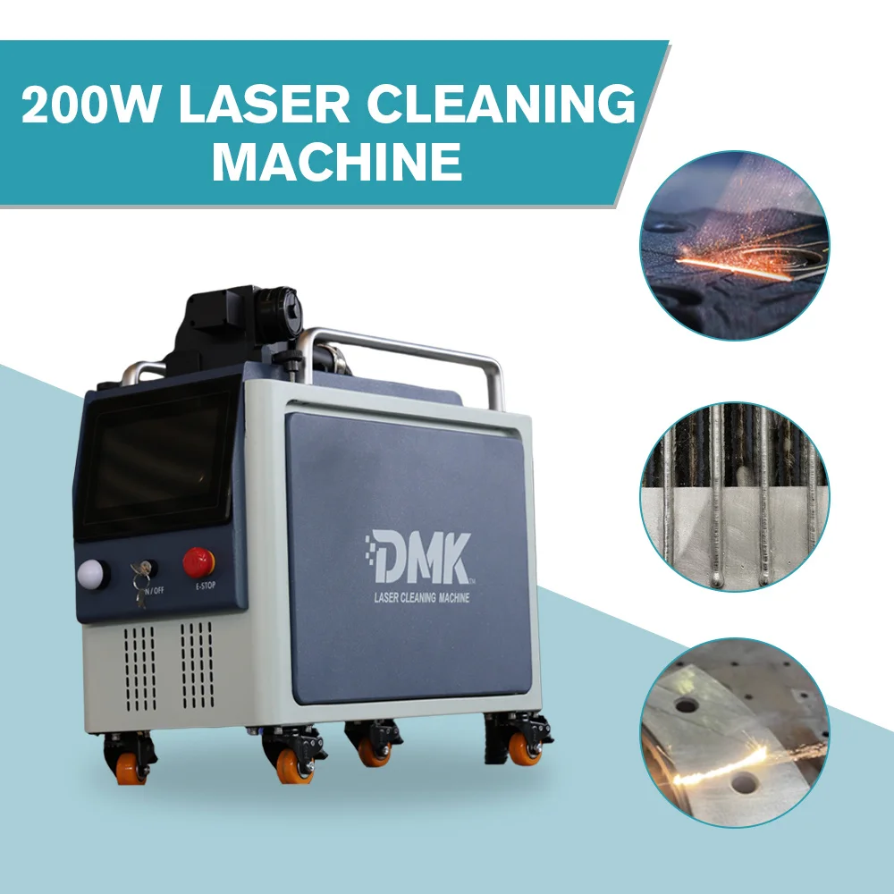 DMK New 200W Air-Cooled Pulsed Cleaning Machine Laser Rust Removal Machine Laser Cleaner High-Speed Scanning Precise Control