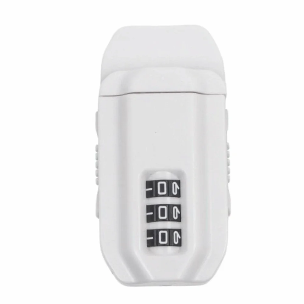 Zamek do szafki bez wiercenia, zabezpieczony hasłem, bezkluczykowy, biały, antykradzieżowy zamek do szuflady, 3-cyfrowe hasło.