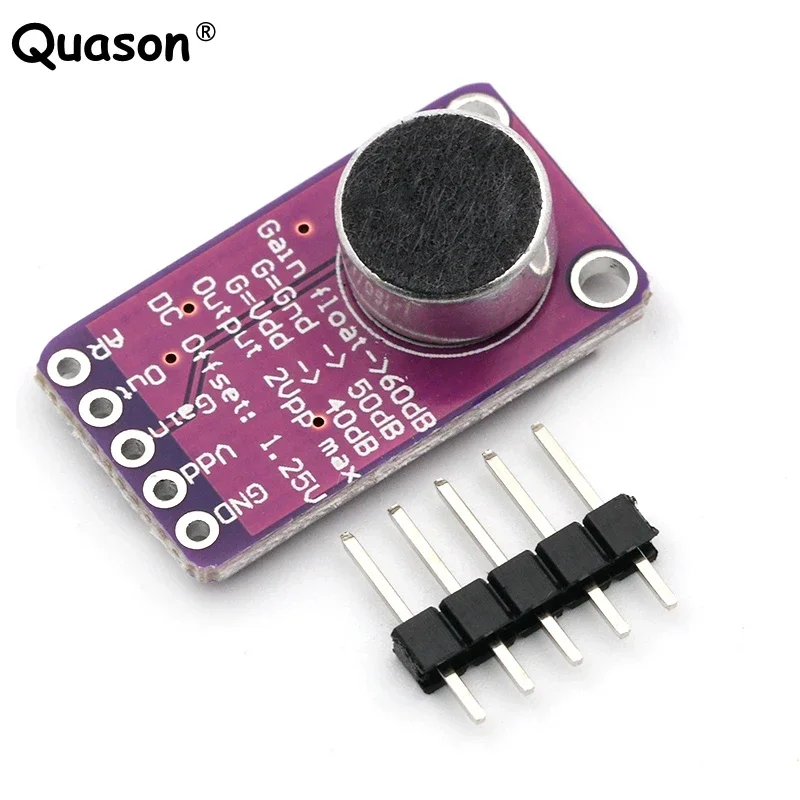MAX9814 Microphone AGC Amplifier Board Module Auto Gain Control Programmable Attack and Release Ratio Low THD