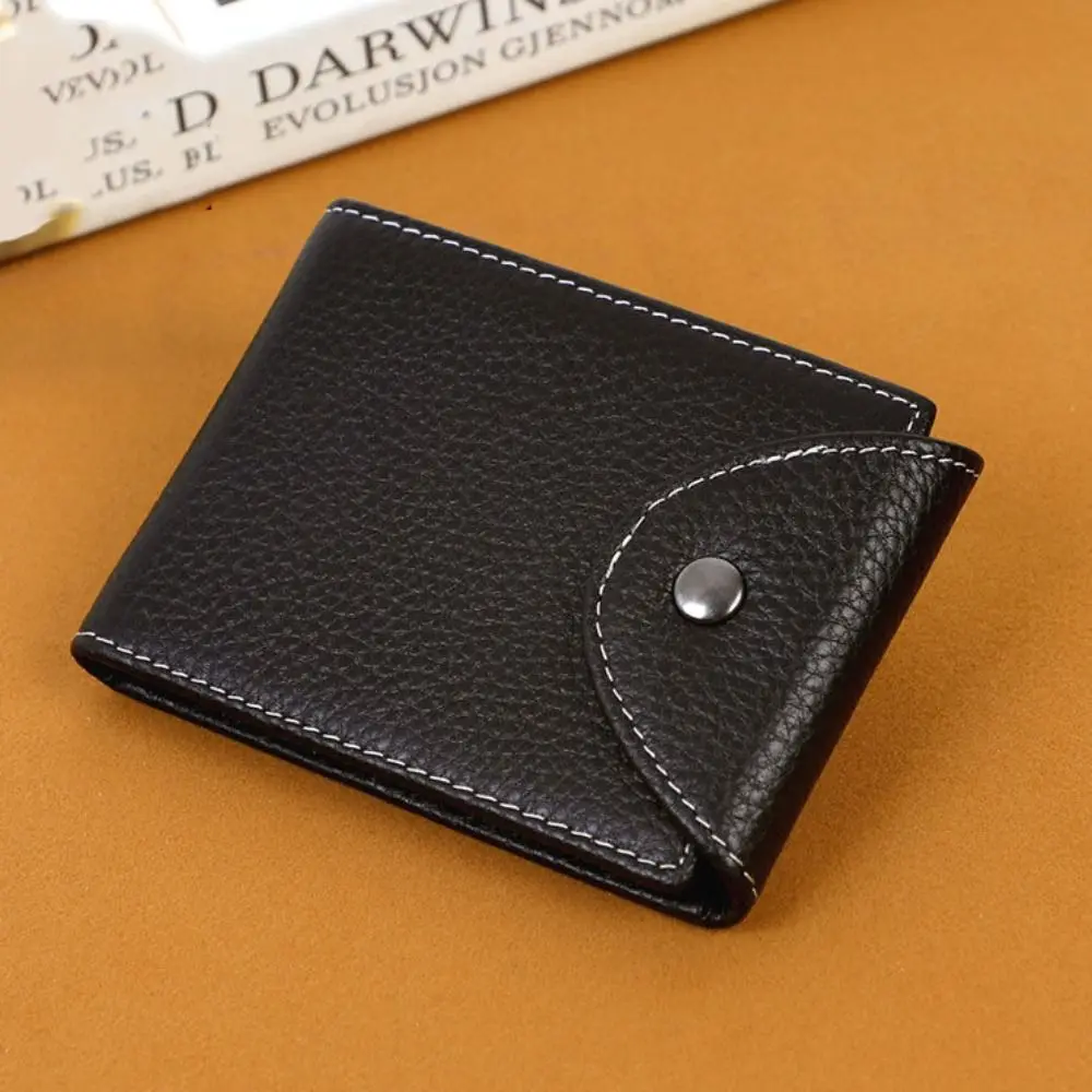 High Quality Solid Color Men Purse Foldable Multi-position Male Zipper Coin Pocket Ultrathin Durable Card Bag Travel