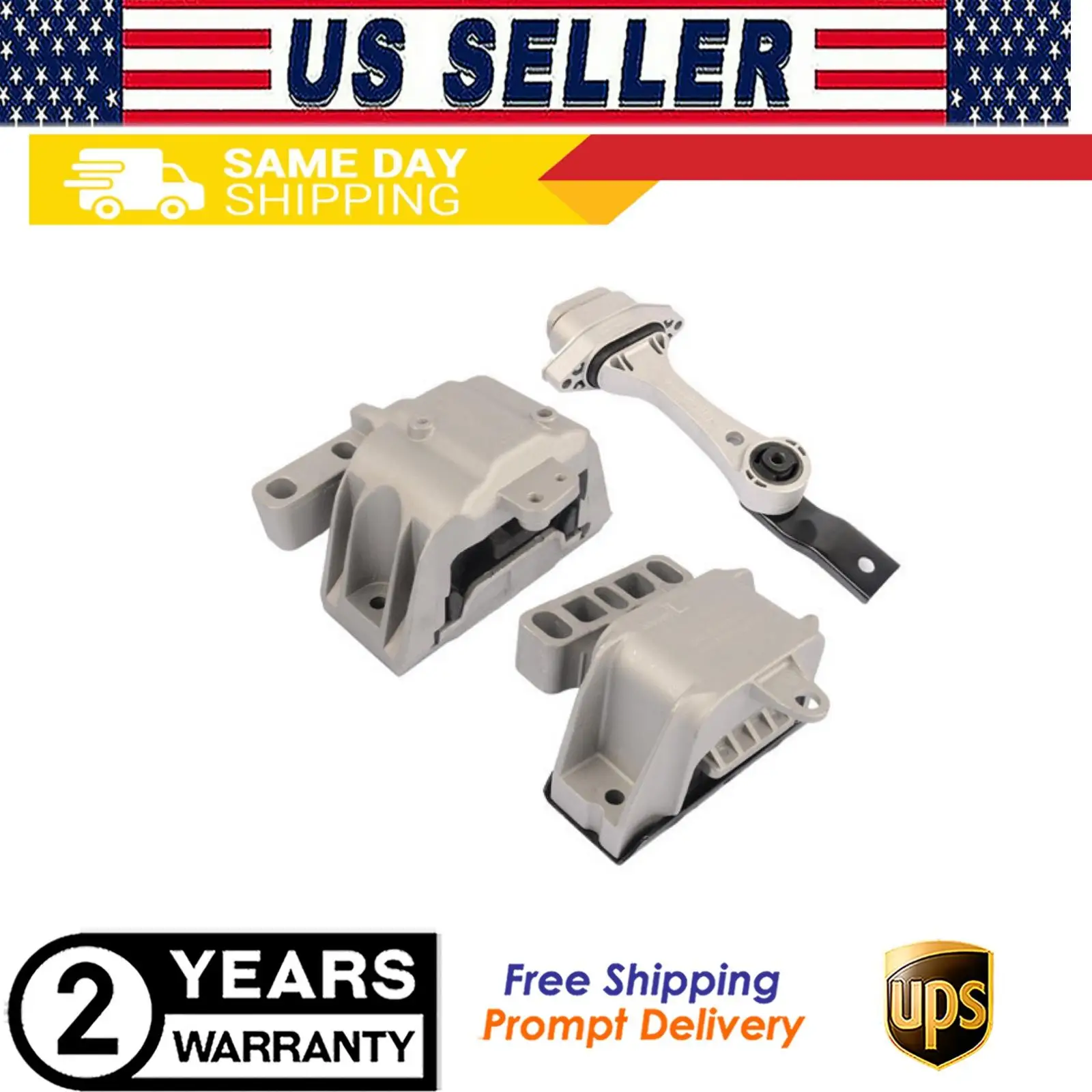 AP01 3pcs Engine & Trans Mounts for Volkswagen Beetle Golf Jetta Audi A3 1.8L 1.9L 2.0L 1998-2006 1J0199262BF 1J0199851AA