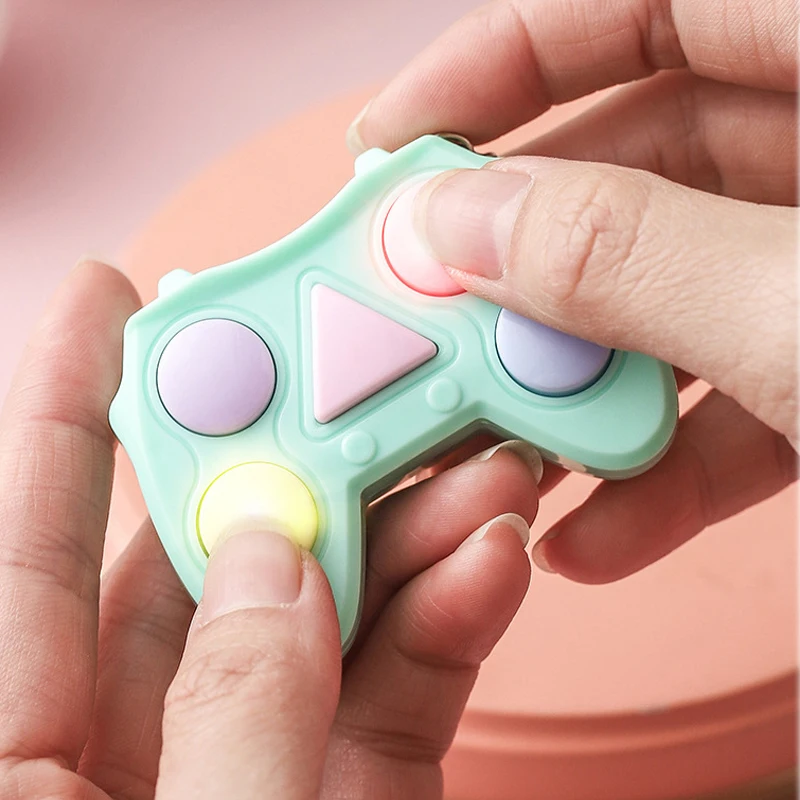 Electronic GamePad Fidget Toys 2024 New Push Bubble Autism Stress Relief Toys Portable keychain Hand Sensory Toys jugetes