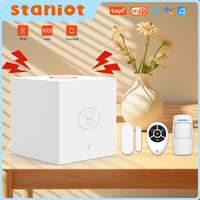 Staniot Wireless WiFi Tuya Smart Home Alarm System Burglar Security Kit Built-in Siren Smartlife APP Control Works with Alexa