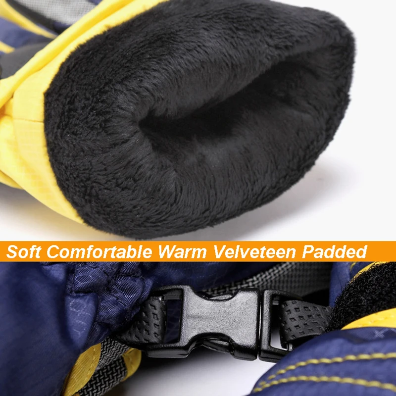 Snowboard Waterproof Gloves Men Women Children Warm Skiing Gloves Snowmobile Motorcycle Riding Winter Outdoor Lady Gloves 2023