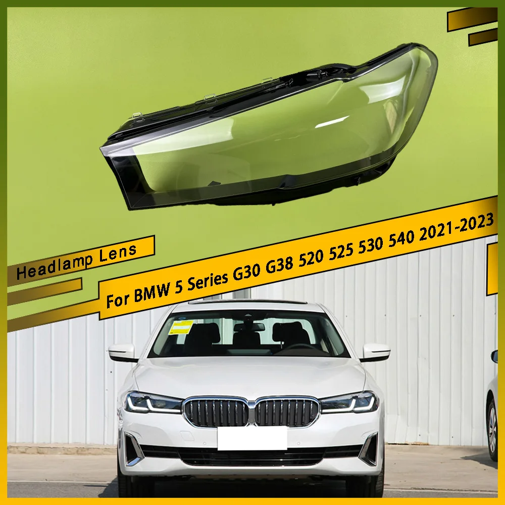 

Auto Light Caps Car Headlight Cover Lampshade Lamp Case Glass Lens Shell For BMW 5 Series G30 G38 520 525 530 540 2021 2022 2023