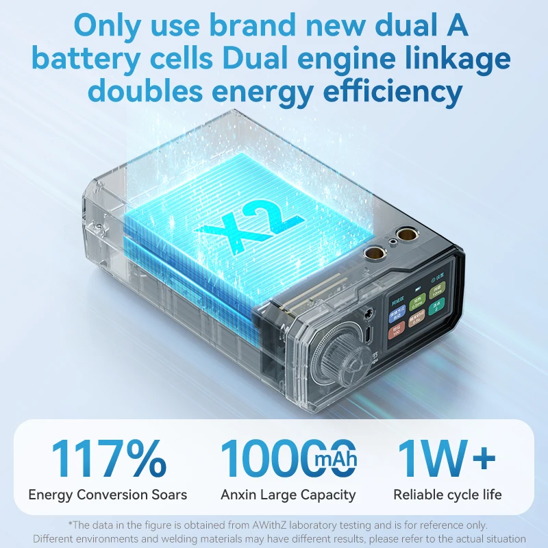 Awithz UK3 بطارية محمولة بقعة لحام لتقوم بها بنفسك آلة لحام صغيرة 18650 بطارية ليثيوم حزمة أداة لحام 10000mah قابلة للحام 0.4 مللي متر
