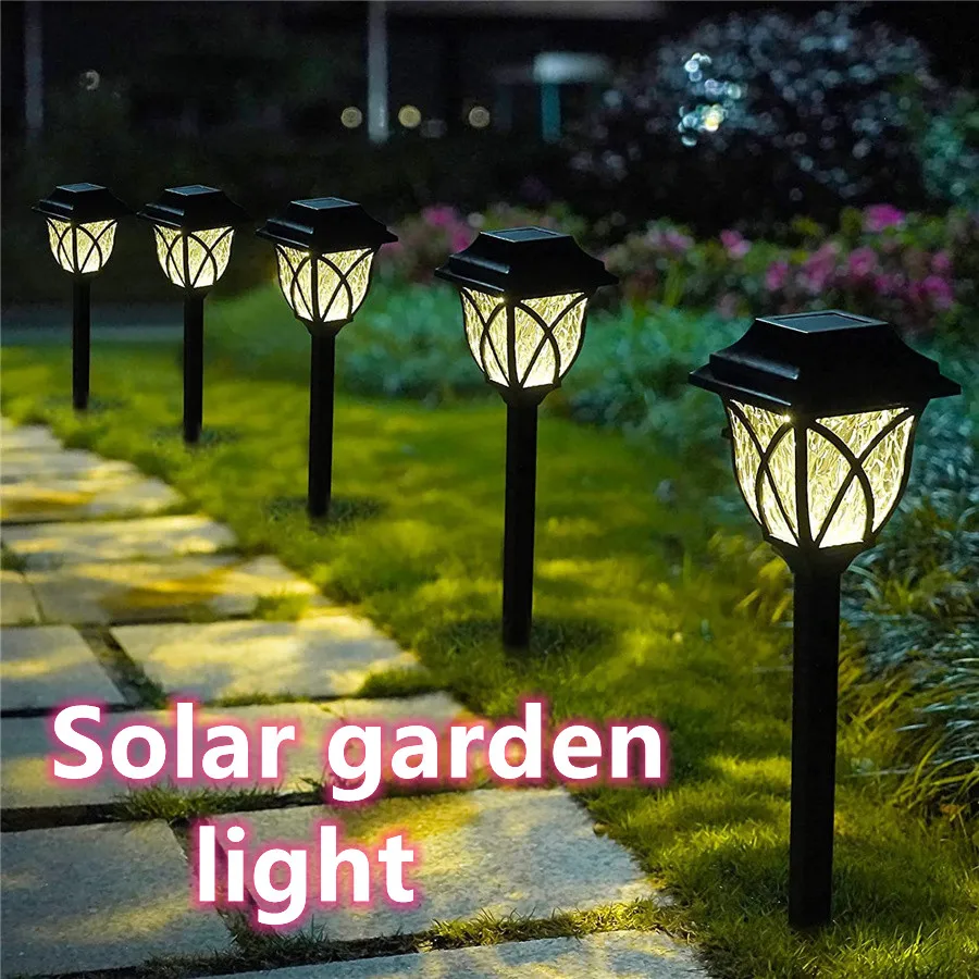 

Outdoor 2/6Pcs Solar Led Lawn Lamps Waterproof Garden Decorations Solar Powered Walkway Parkpathway Patio Yard Landscape Lights