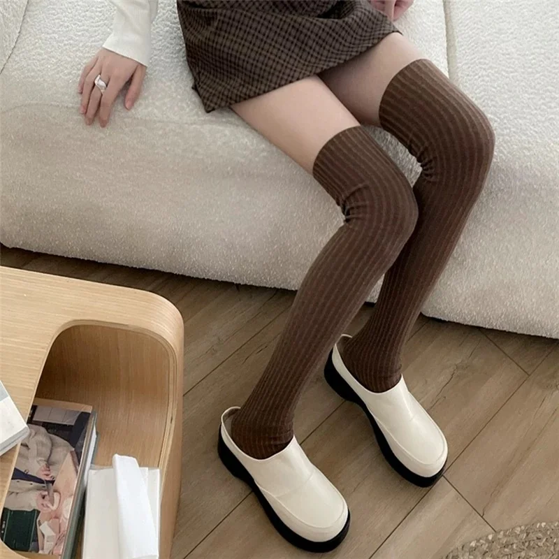 여성용 무릎 위 양말 세로 줄무늬 단색 허벅지 높이 스 - Thigh High Sock Stay Up 리뷰 및 가격