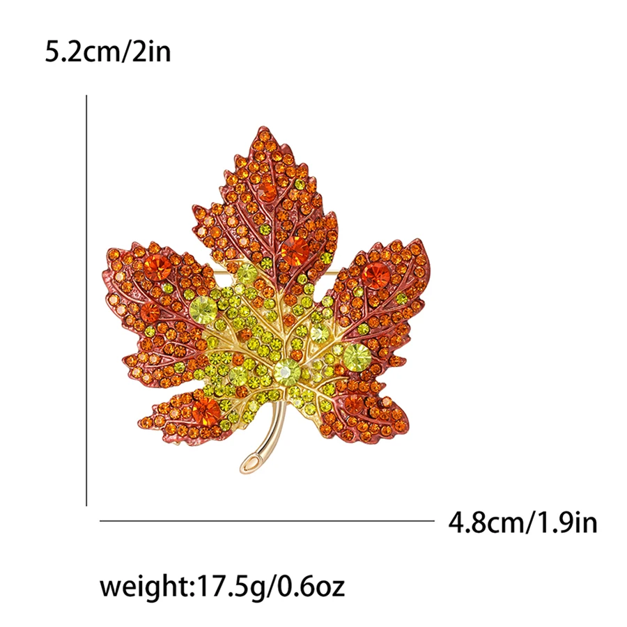 Berry Women's Rhinestone Leaf Brooches Unisex Plant Pins Office Party Casual Accessories Gifts image 5