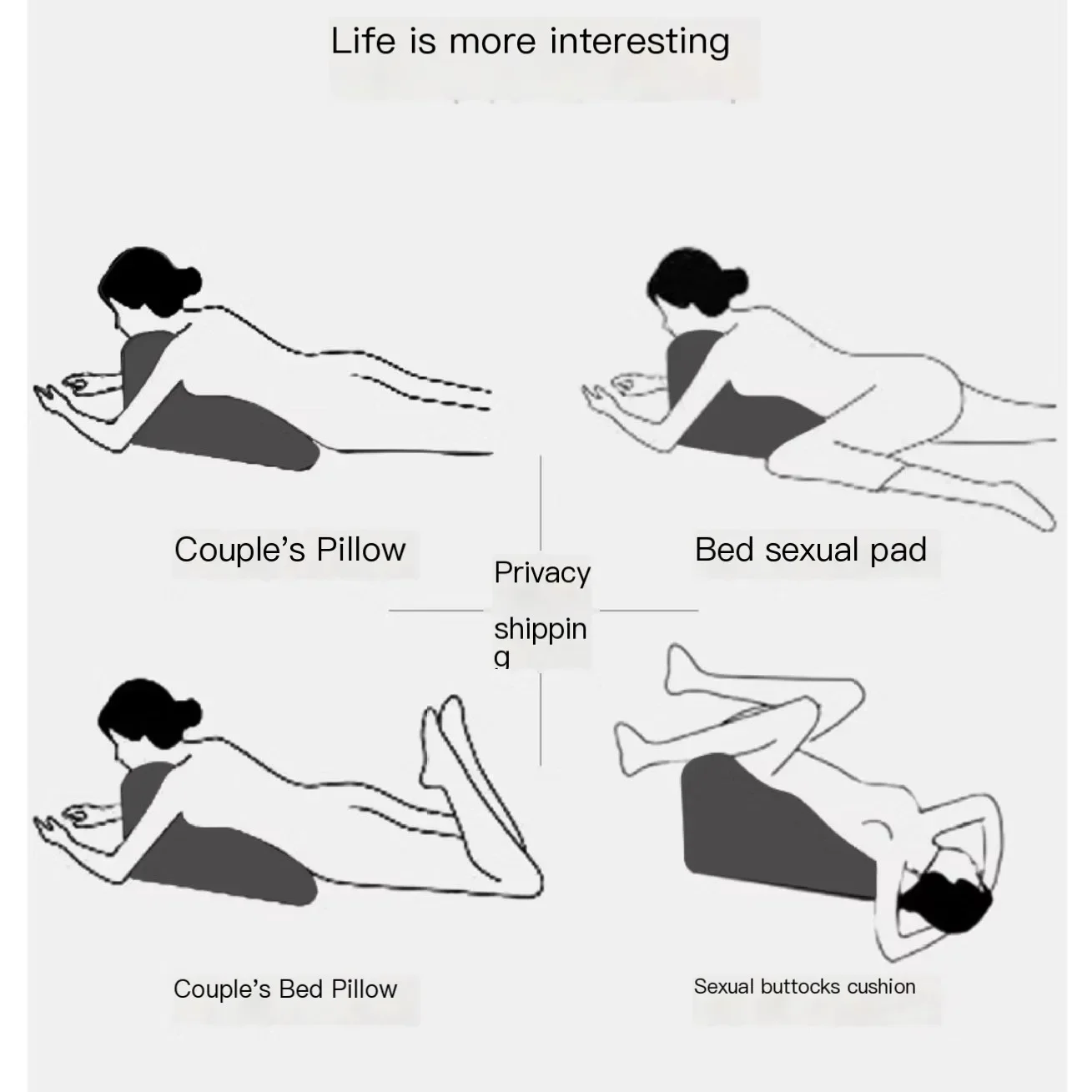 Couple sex waist hip elevated cushion sofa seat cushion lying flat reading pillow couple sex auxiliary pillow car seat cushion