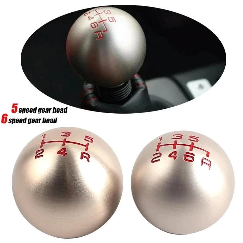 Aluminum 5/6 Speed JDM Ball Shape Shift Gear Knob M10*1.5 For Honda Fit Civic City FD2 FN2 EP3 TYPE R DC2 DC5 AP1 AP2 S2000 F20C