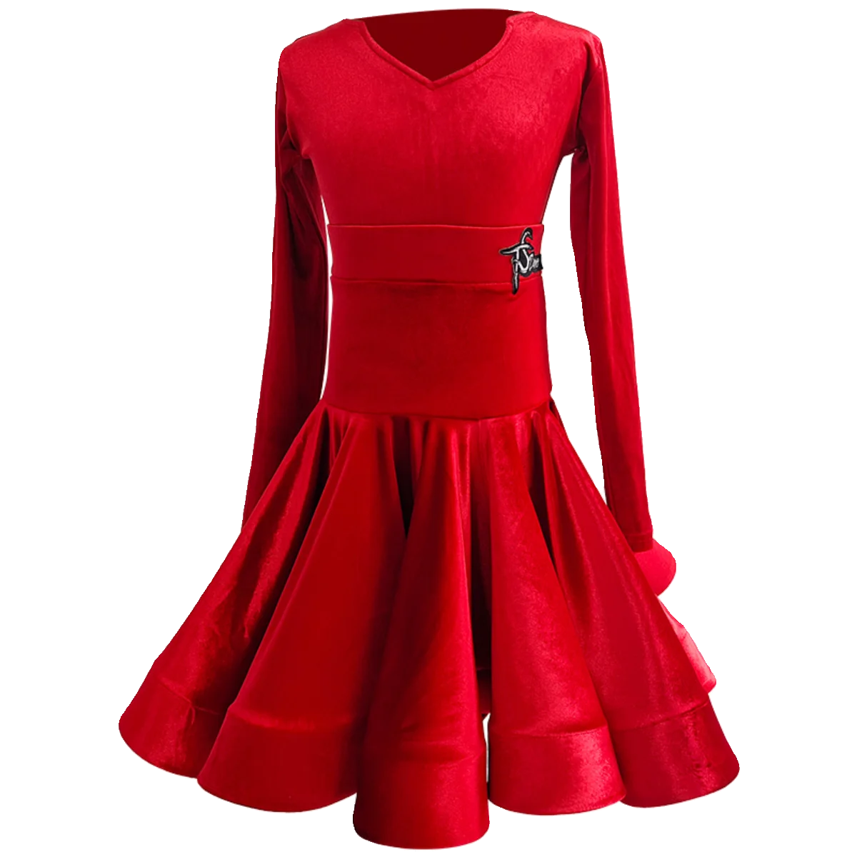 Vestidos de dança de veludo para meninas, vestido de dança latina, performance infantil, roupas de dança SL9221, 5 cores