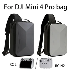 Drone shoulder bag For DJI Mini 4 Pro storage box hard shell chest bag For DJI RC2/RC-N2 accessory case