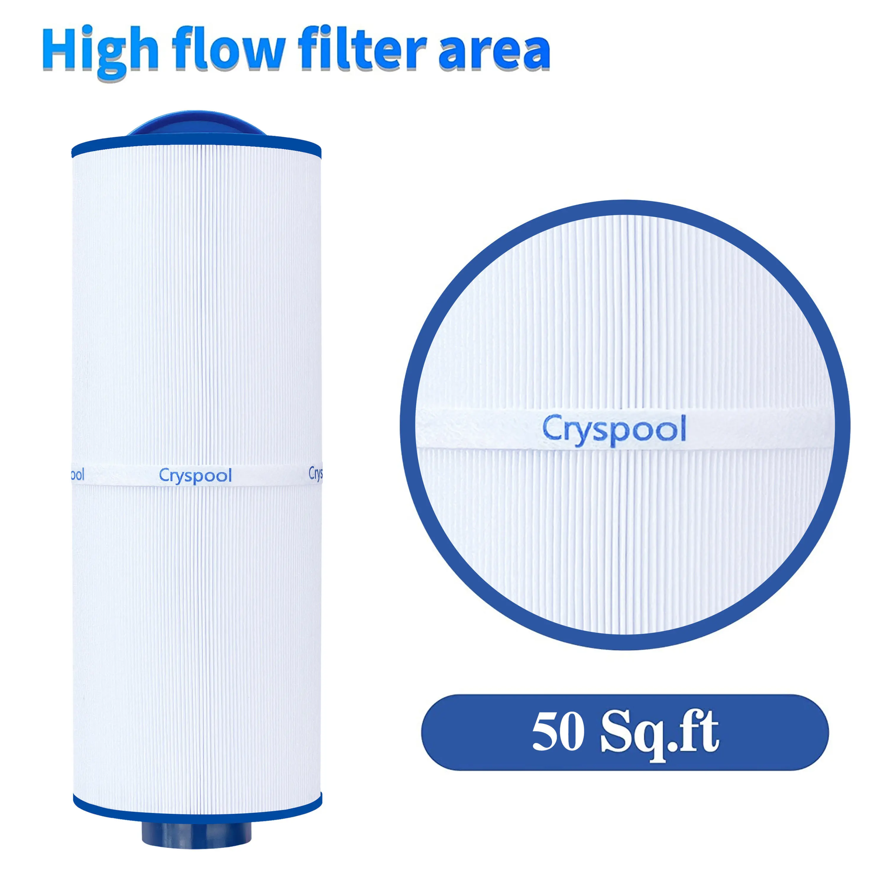 Cryspool Spa and Hot Tub Filter Compatible with Unicel 4CH-949, PWW50L, Rising Dragon, Waterway, Dynasty Spas, FC-0172. 50 sq.ft