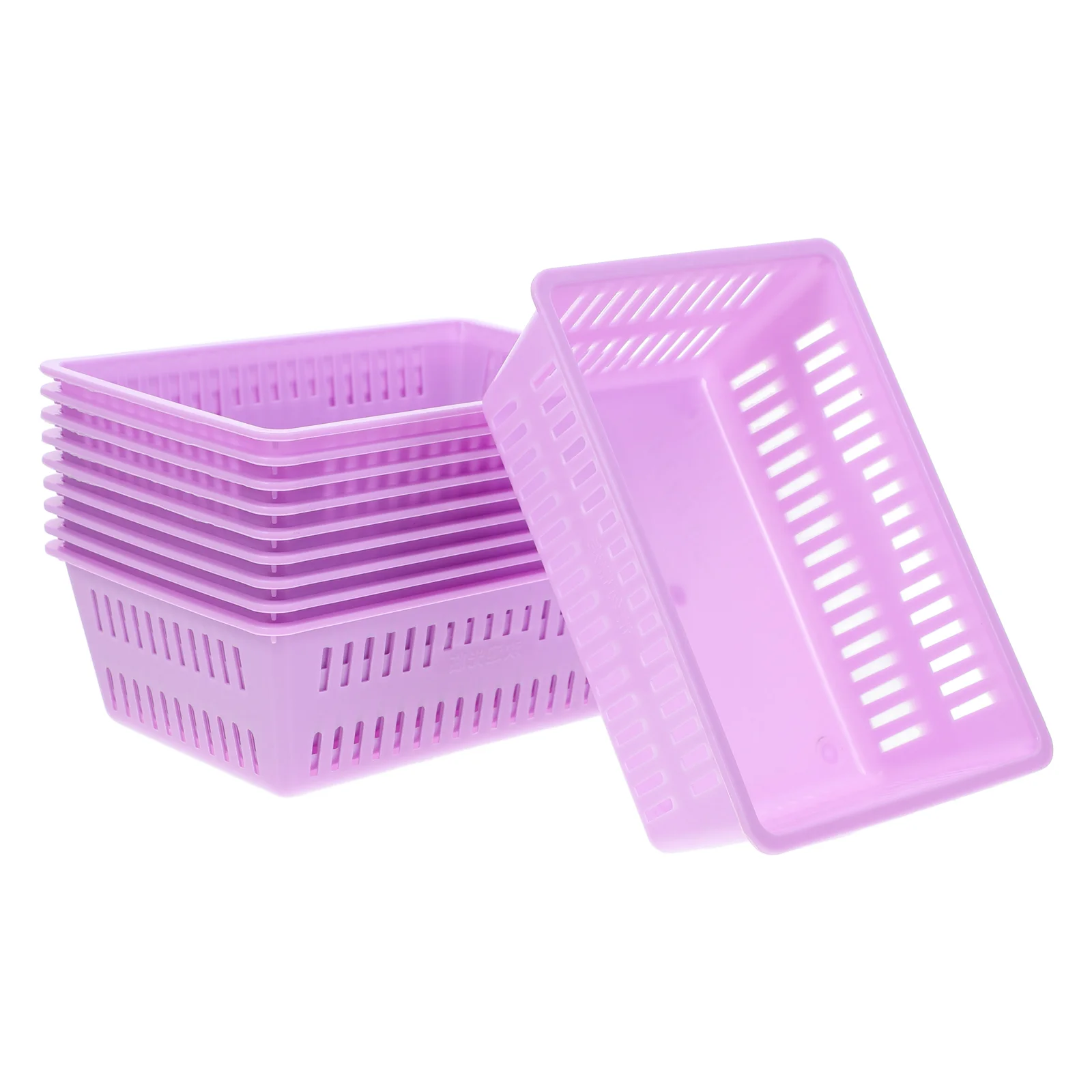 10 PCS Hamper Game Machine Coin Basket Baskets for Center Multipurpose Storage Containers Purple