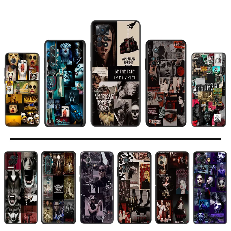 Silicone Black Phone Cases for Redmi Note11 Pro 10A 10C 9A 9C 9i 9T Note 9s 10 Lite 10s 11s American Horror Story Xiaomi 9 Cover