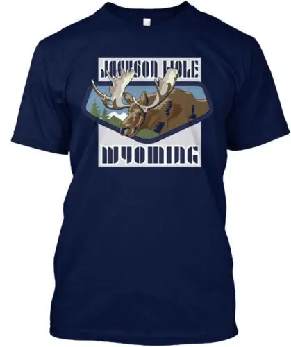 Jackson Hole Mountaintop Moose - Wyoming T-Shirt Made in the USA Size S to 5XL