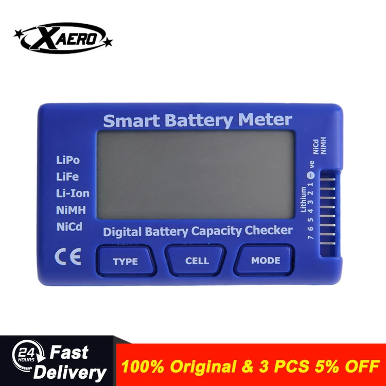 5-in-1 1-7S Battery Tester, Multi-Function Voltage Monitor & Balancer for RC Models