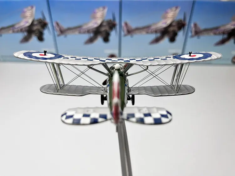 1:72 British Royal Air Force K-2159 Biplane Propeller Fighter Diecast Metal Airplane Model Plane Military Aviation Display Gift