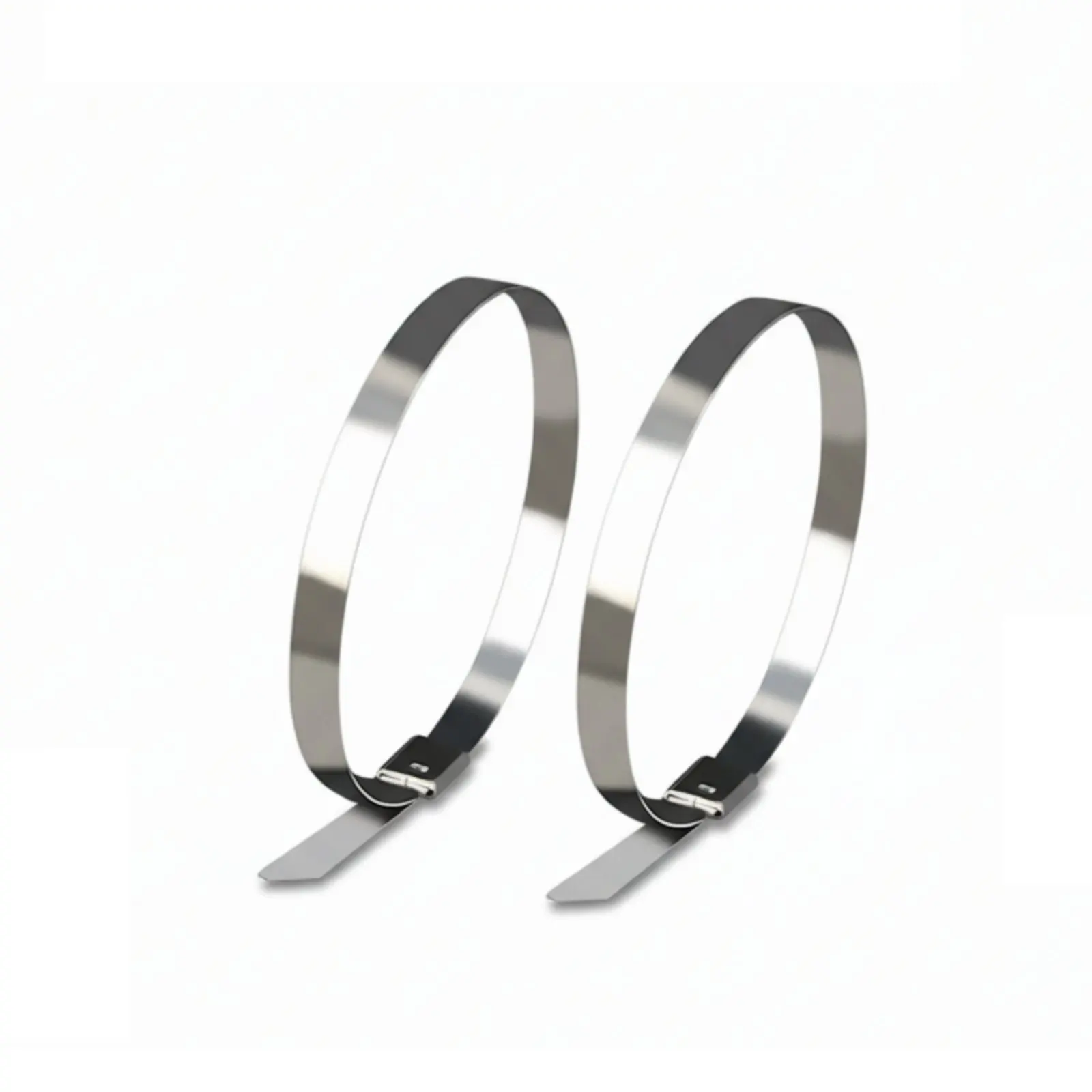 

100 Pieces Stainless Steel Wire Tie Resistant Stainless Steel Zip Tie Automatic-Locking Metal Strap Rust-Resistant for Outdoor