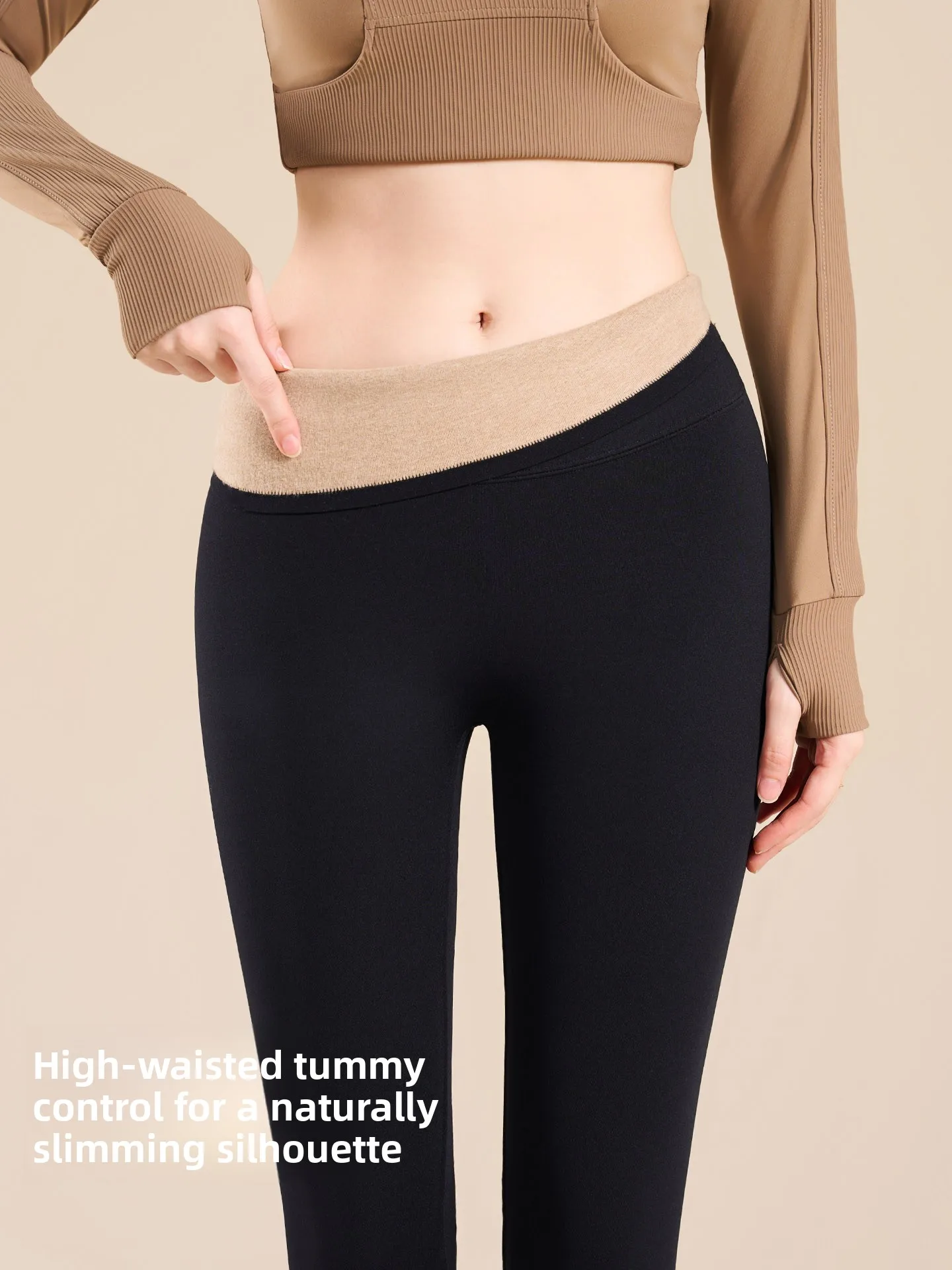 High-Waist Thiened Fce Yoga Pants Women's arkskin Tummy Control Butt-Lifting Pants Casual Long Pants Autumn Winter