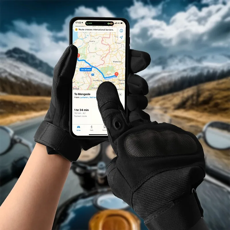 Tactical Gloves for Men, Hard Knuckle Protective Gloves, Non-slip Breathable Gloves for Motorcycle Cycling Camping Work Training