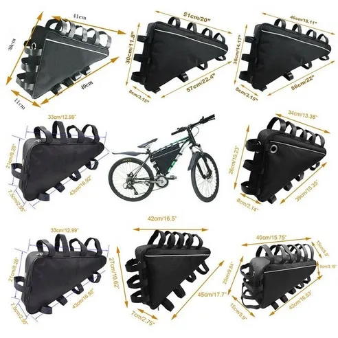 36 size Mountain Bike Triangle Tube Frame Bag Case Battery MTB Storage Protect