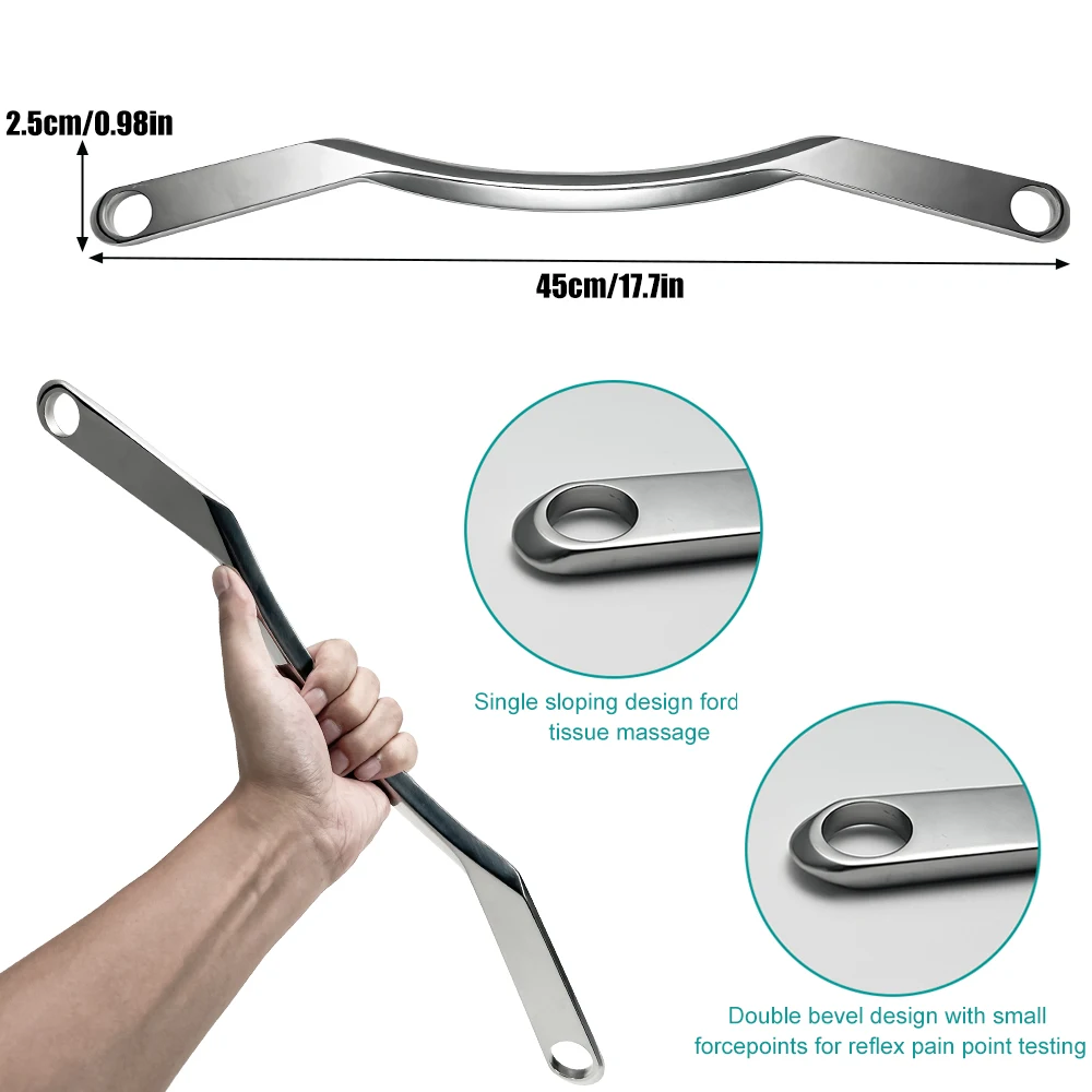 1PCS Stainless Steel Gua Sha Scraping Massage Tool - IASTM Tools Help Relieve Sore Muscles - Great Soft Tissue Mobilization Tool