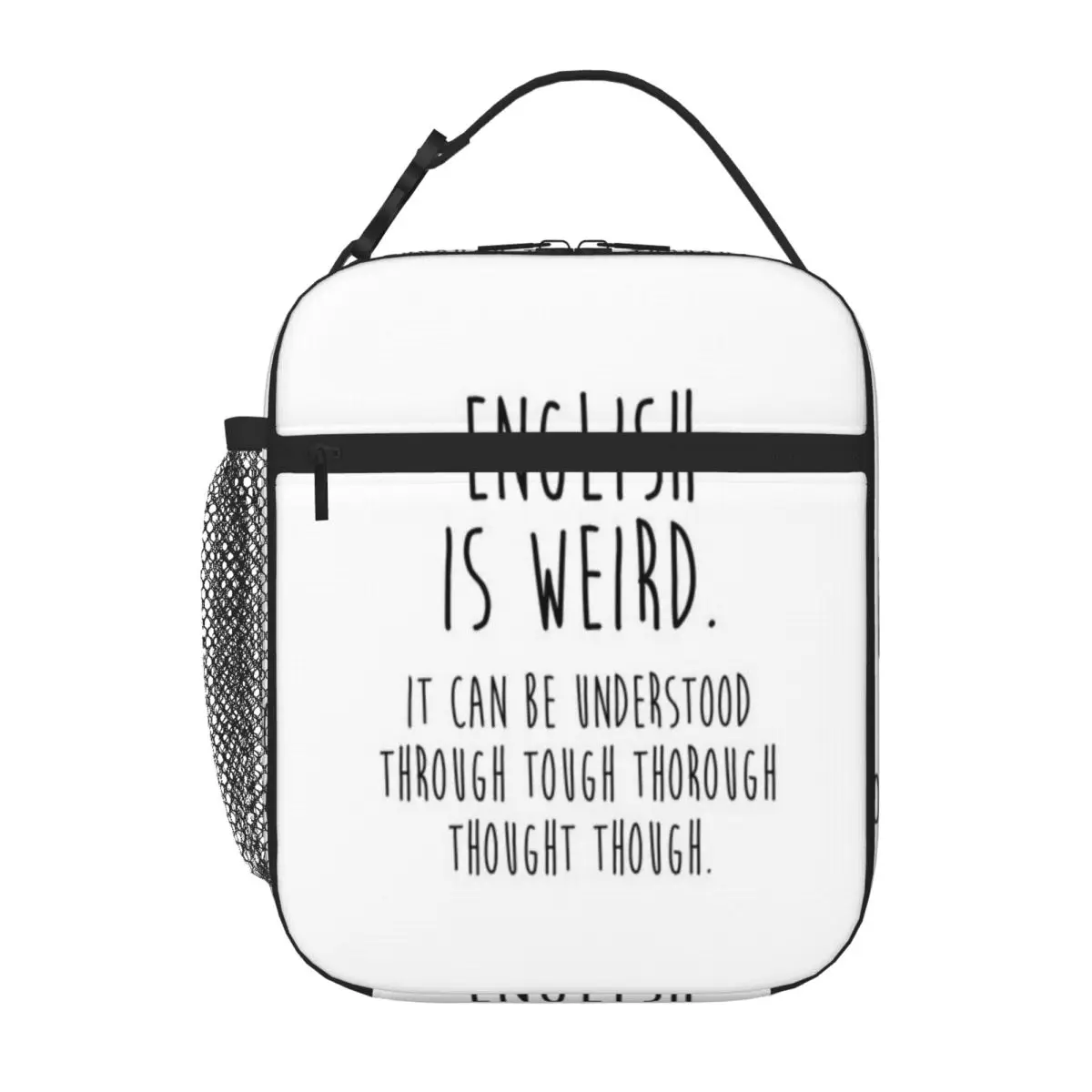 Bestselling English Is Weird Patchwork Outdoor Lunch Bag Weight Loss Diet Commuter Lunch Bag