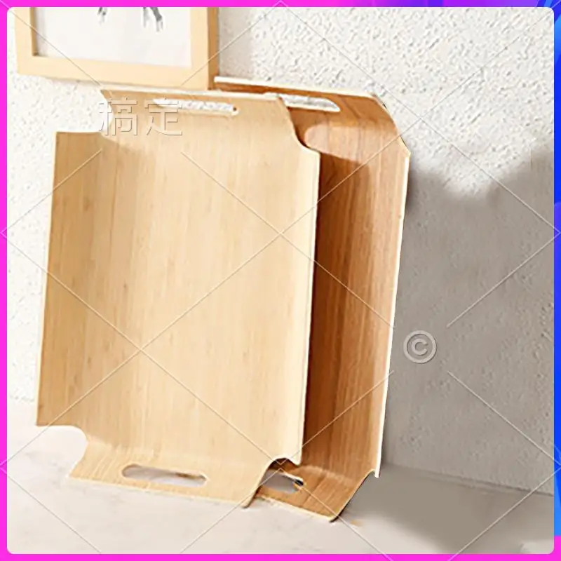 

NEW-Bread Tray Storage Organizer Wooden Serving Tray Wood Tea Plate Food Dish Platter Plate Dinner Fruit Cake