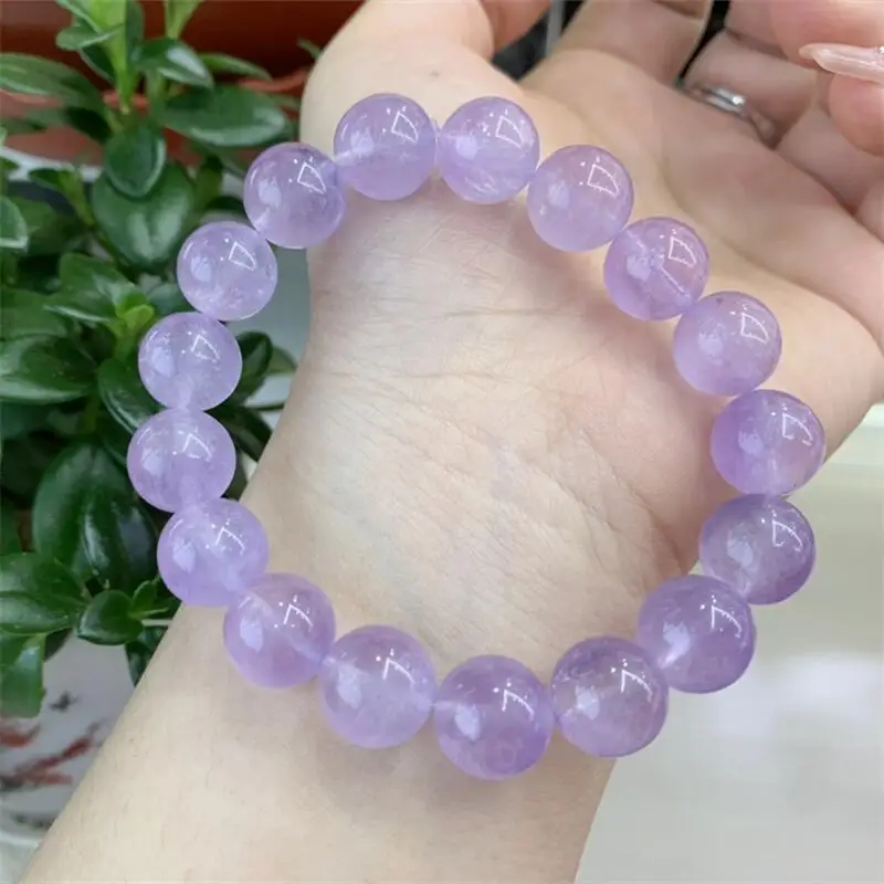

Natural Lavender Amethyst Bead Bracelet Gemstone Crystal Healing Women Men Fine Jewelry Gift 1PCS 10/11/12/13MM