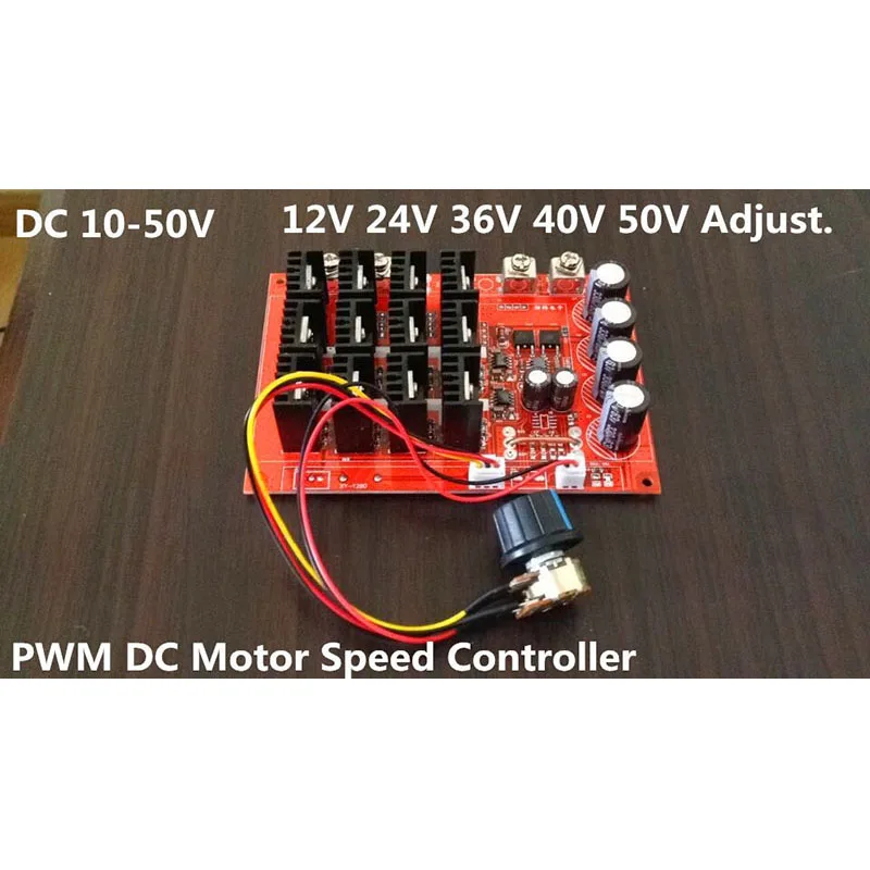 3000W Speed Controller for DC Motor 60A PWM Speed Switch DC10V-DC50V Speed Control Board with Switch Extension Cord