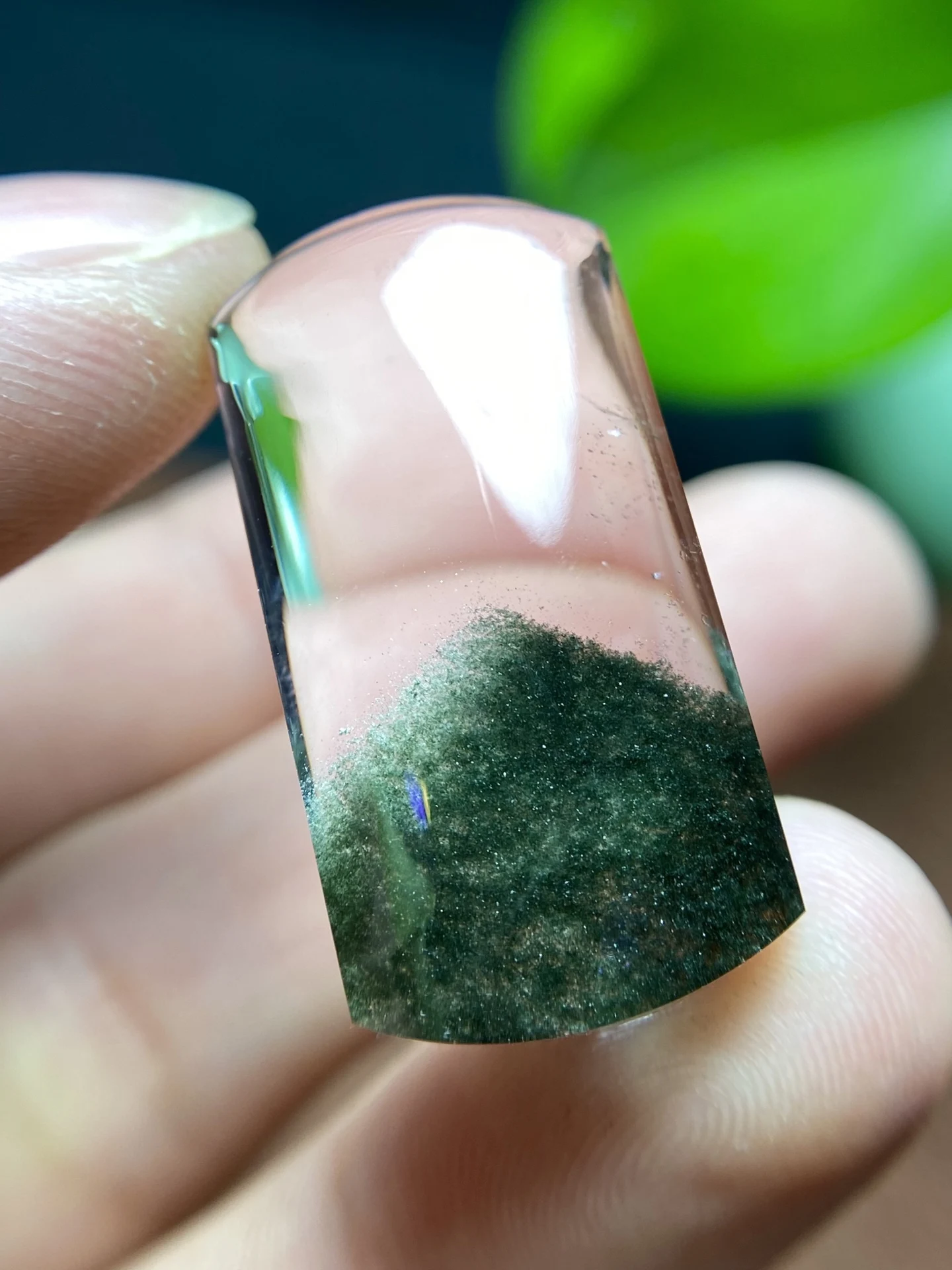 

Natural Green Phantom Quartz Pendant Jewelry the Buddha Women Man 28-15-9mm Rectangle Necklace Phantom Rare Garden AAAAAA
