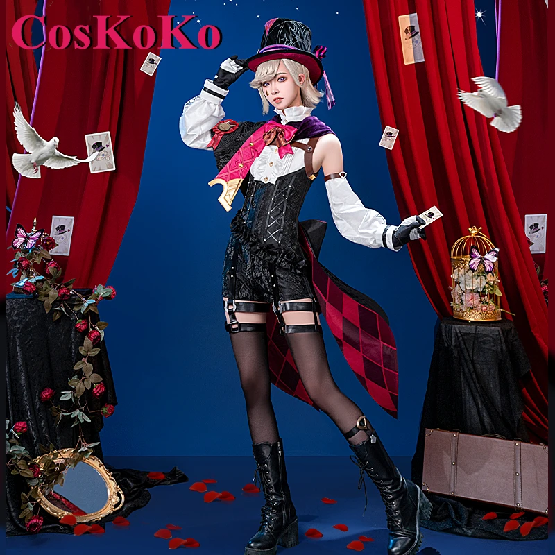 

CosKoKo Lyney Cosplay Costumes Anime Game Genshin Impact Sweet Nifty Lovely Combat Uniform Halloween Party Role Play Clothing