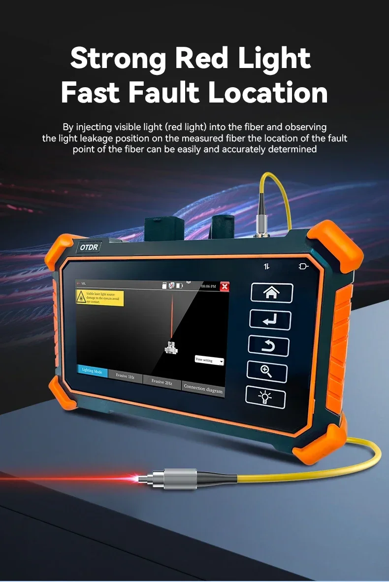Tahlitech FibER Optic Reflectometer Mini OTDR Tester MOT-31 VFL OLS OPM Event Map 100km Fiber Cable Ethernet Tester