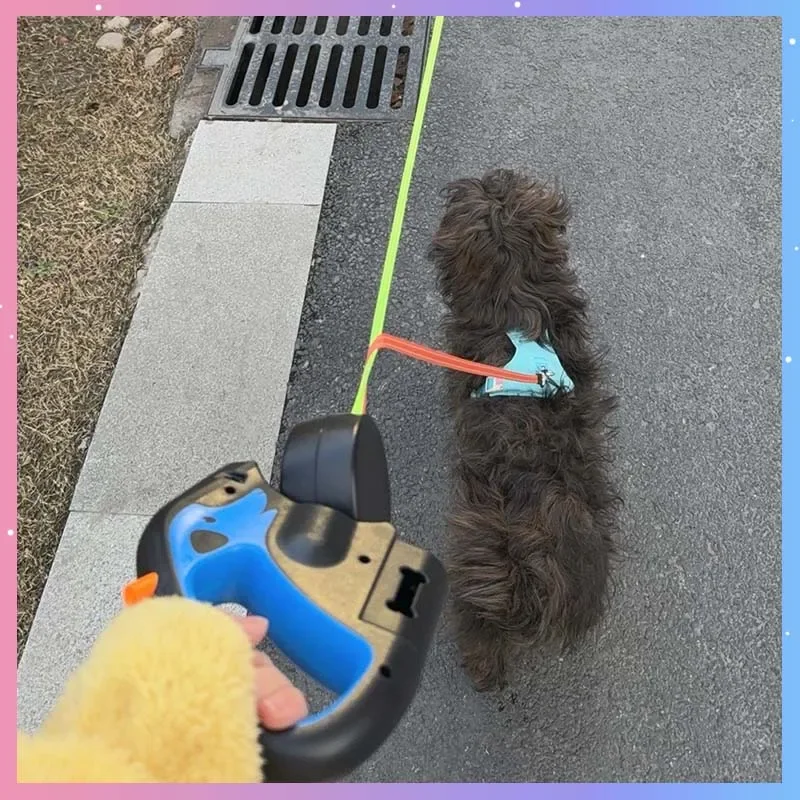 

Retractable Double Dog Leash With LED Flashlight One-Hand Operation For Outdoor Walking Automatic Small Medium Dog Walkies Lead