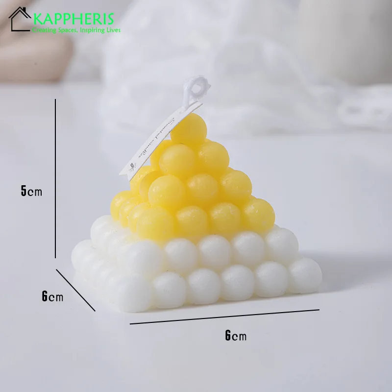 Home Decorative Candles Mini Rubik's Cube Scented Candles Triangle Bubble Guest Gift Candles Funky Decor Soywax