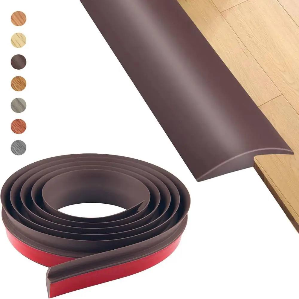 NEW Carpet To Tile Floor Transition Strip Wear-resistant Cuttable Threshold Cover PVC Self Adhesive Divider Strip Doorway