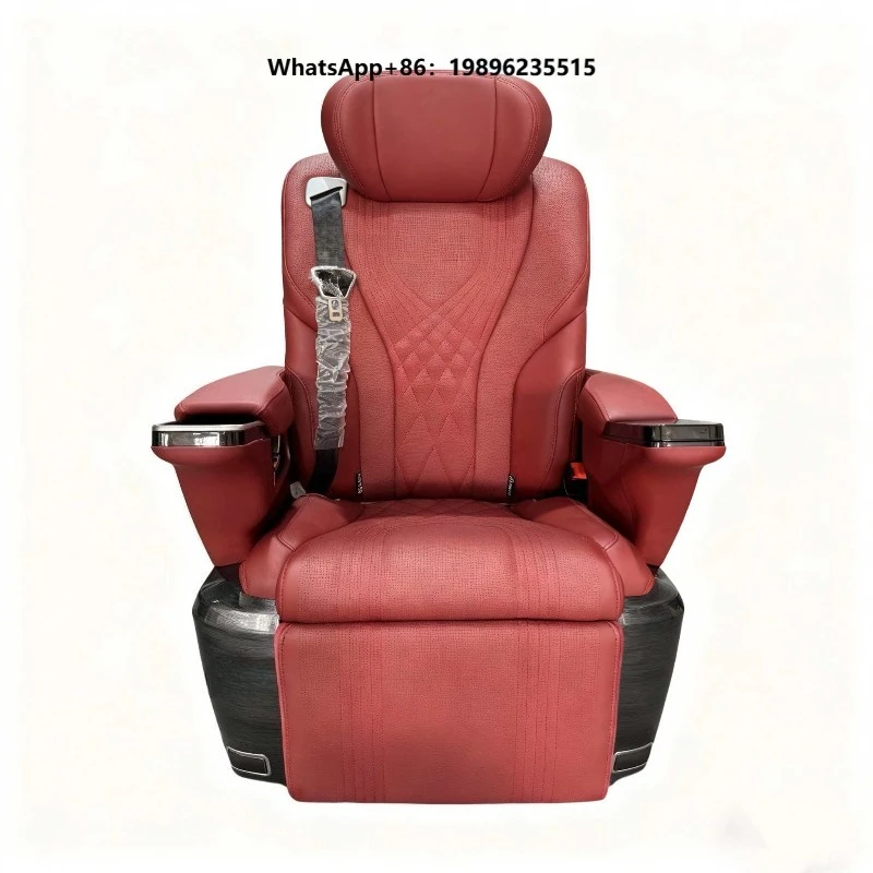 Cushioned Supportive Red Luxury Car Seat with Diamond Quilting for Premium Modification