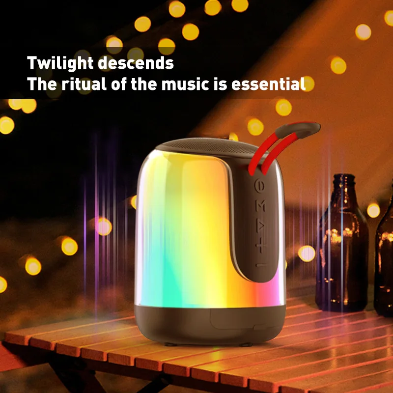 

Light Bluetooth speaker Wireless creativity Small steel cannon Outdoor Mini portable Subwoofer audio Home decoration gift
