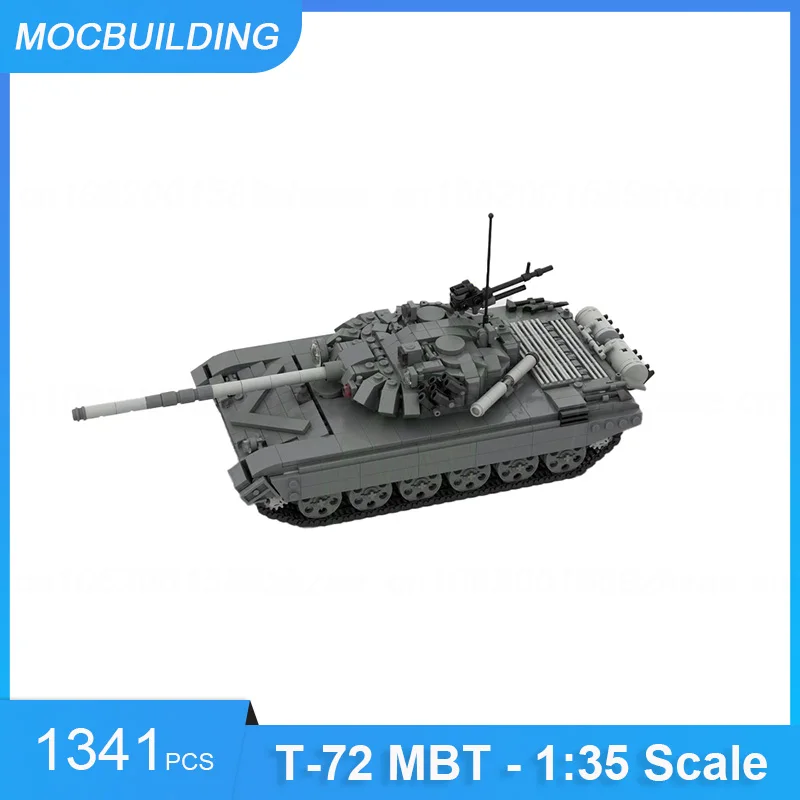 

MOC Building Blocks T-72 M2 MBT T-14 Armata Main Battle Tank 1:35 Scale Military DIY Assemble Bricks Display Creative Toys Gifts