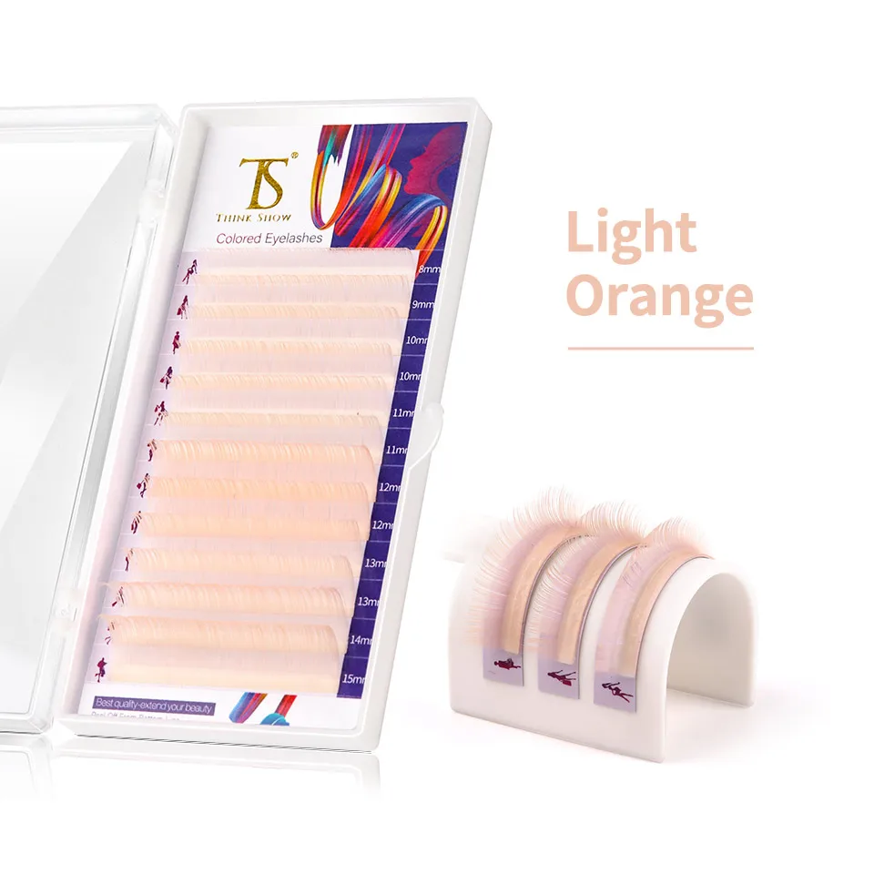 Thinkshow Gradiënt Meerdere verschillende kleuren wimperverlenging Individuele Faux Nertsen Ombre Valse oogkleurige wimpers Make-uptool
