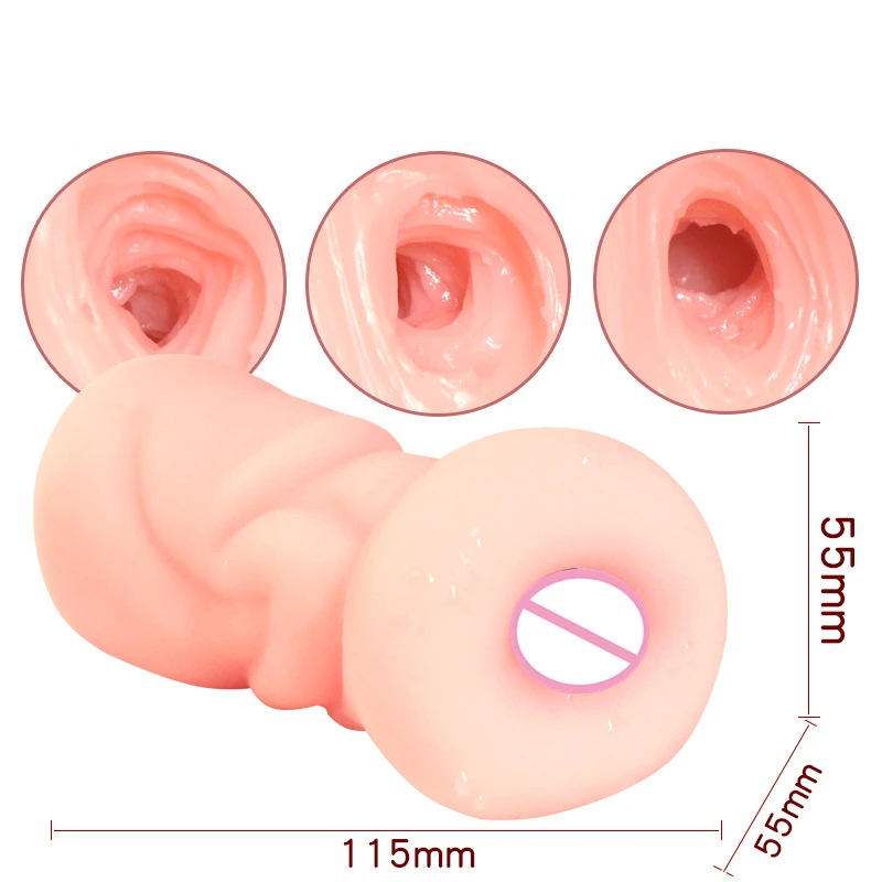 Vagina Pussy Pocket for Men Male Masturbator Cup 3D Realistic Anal Oral Silicone Erotic Adult Toys Tight Deep Throat Exercise