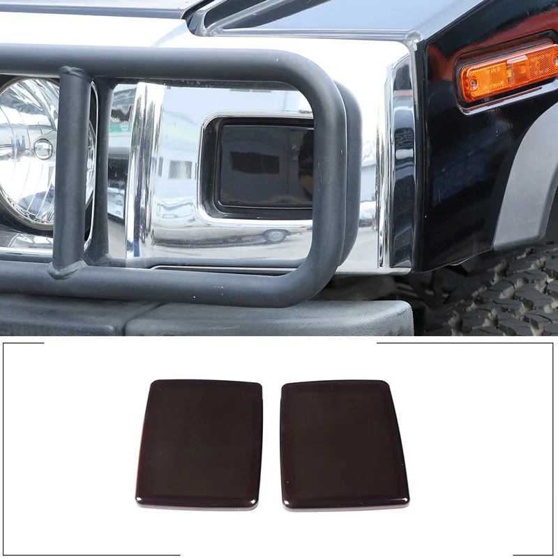 For 2003-09 Hummer H2 ABS transparent grey car styling front turn signal protection lampshade sticker car decoration accessories