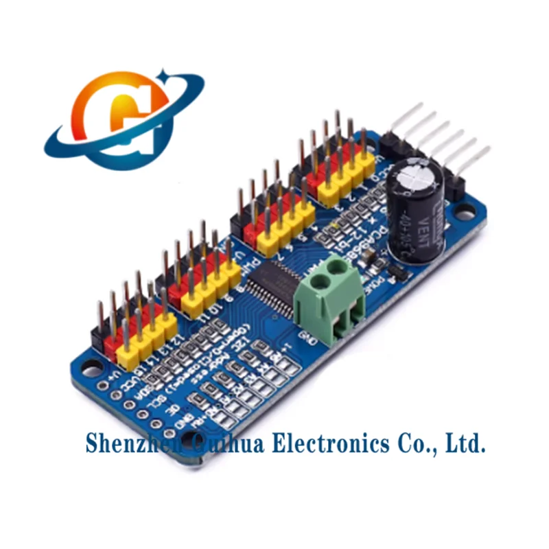 1pcs PCA9685 16 channel PWM Servo servo drive board robot controller IIC interface driver module