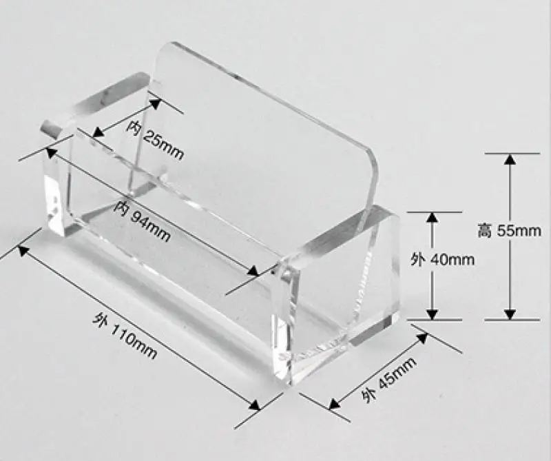 Transparent Acrylic Business Card Case Creative Business Card Holder Tabletop Business Card Storage Box Exquisite Business Gift