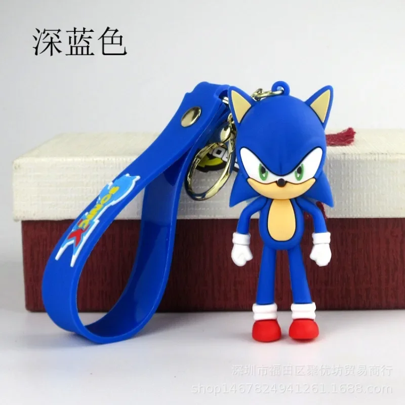 Sonic Animation Sonic Keychain Shadow PVC Character Keychain Bag Keychain Pendant Accessories Children\'s Toys Birthday Gifts